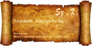 Szedmák Kapisztrán névjegykártya